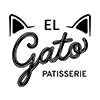 Logo de chat avec le texte el gato dans la tete 