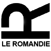 Logo du Romandie RockClub, un R majuscule retourné sur le dos